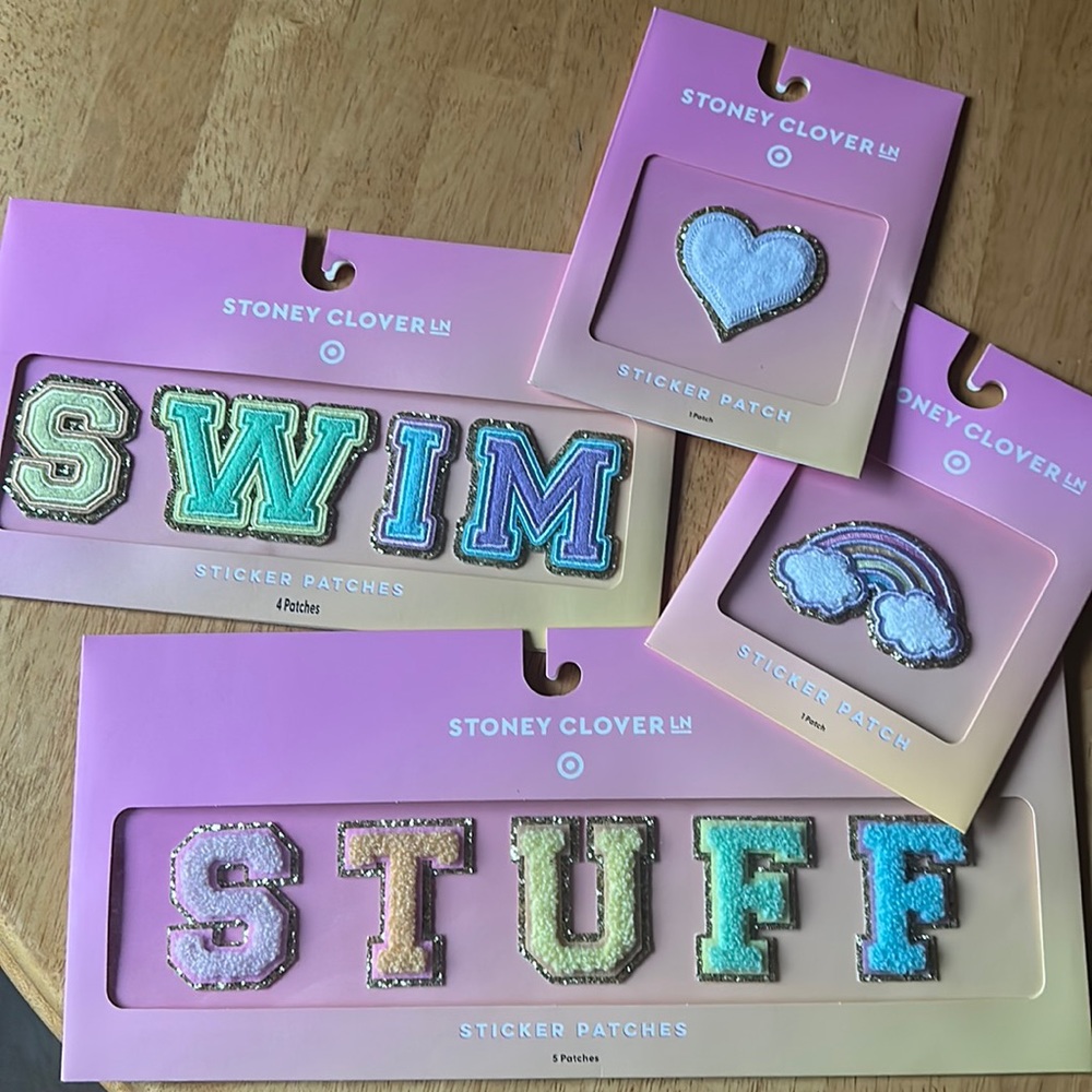Stoney Clover x Target Sticker Patches SWIM, STUFF, HEART, & RAINBOW